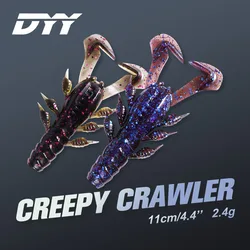 DYY 8.5cm 8.4g 6pcs Craw Lure Soft Shrimp Silicone Lure Flipping Jig Trailer Pitching Bait Creature Soft Bait Fishing Lures