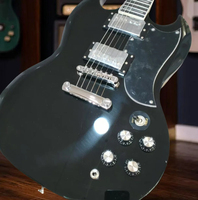 SG Black Color Electric Guitar 6 Strings HH Pickup Rosewood Fingerboard Chrome Hardware Fixed Bridge