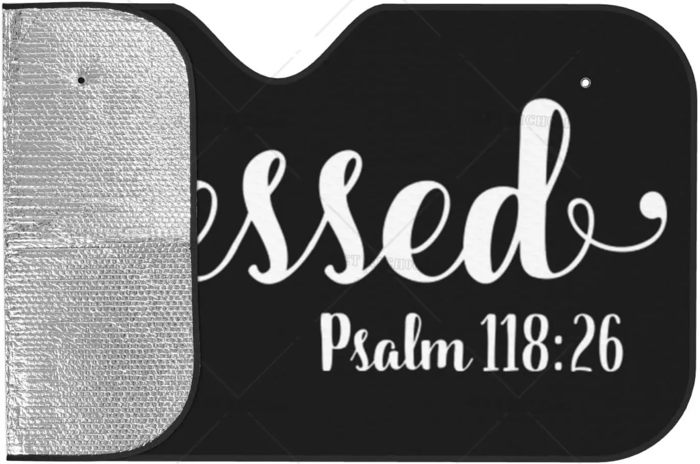 Blessed Psalm 118:26 Bible Verse Christian Gifts Religious Gift Sunshade for Car Reflects Heat Insulation Protection