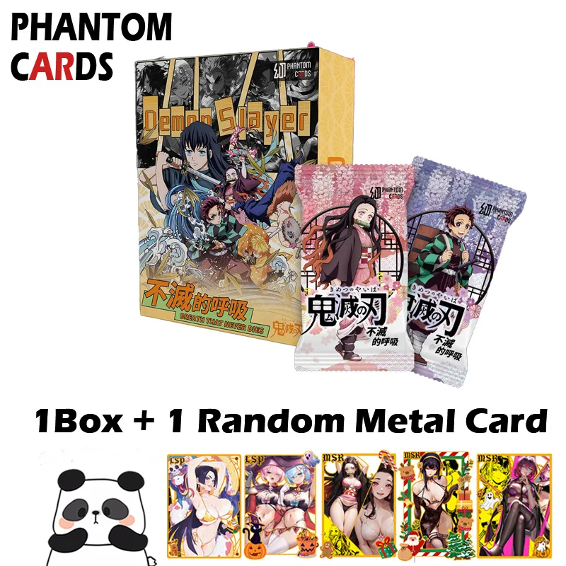 Newest PHANTOM CARDS Demon Slayer CCG Anime Hobby Game Collectible Card Nezuko Tanjiro Doujin Rare SSP SSR UR Cards Toy Gifts