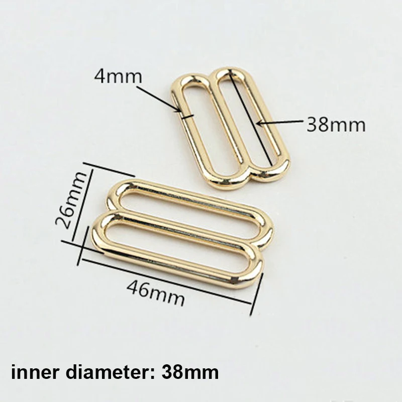 1pcs Metal Tri-Glide Buckle 3 Bar Adjuster Slider Middle Center Bar Buckle for Leather Craft Bag Backpack Shoulder Strap Belt