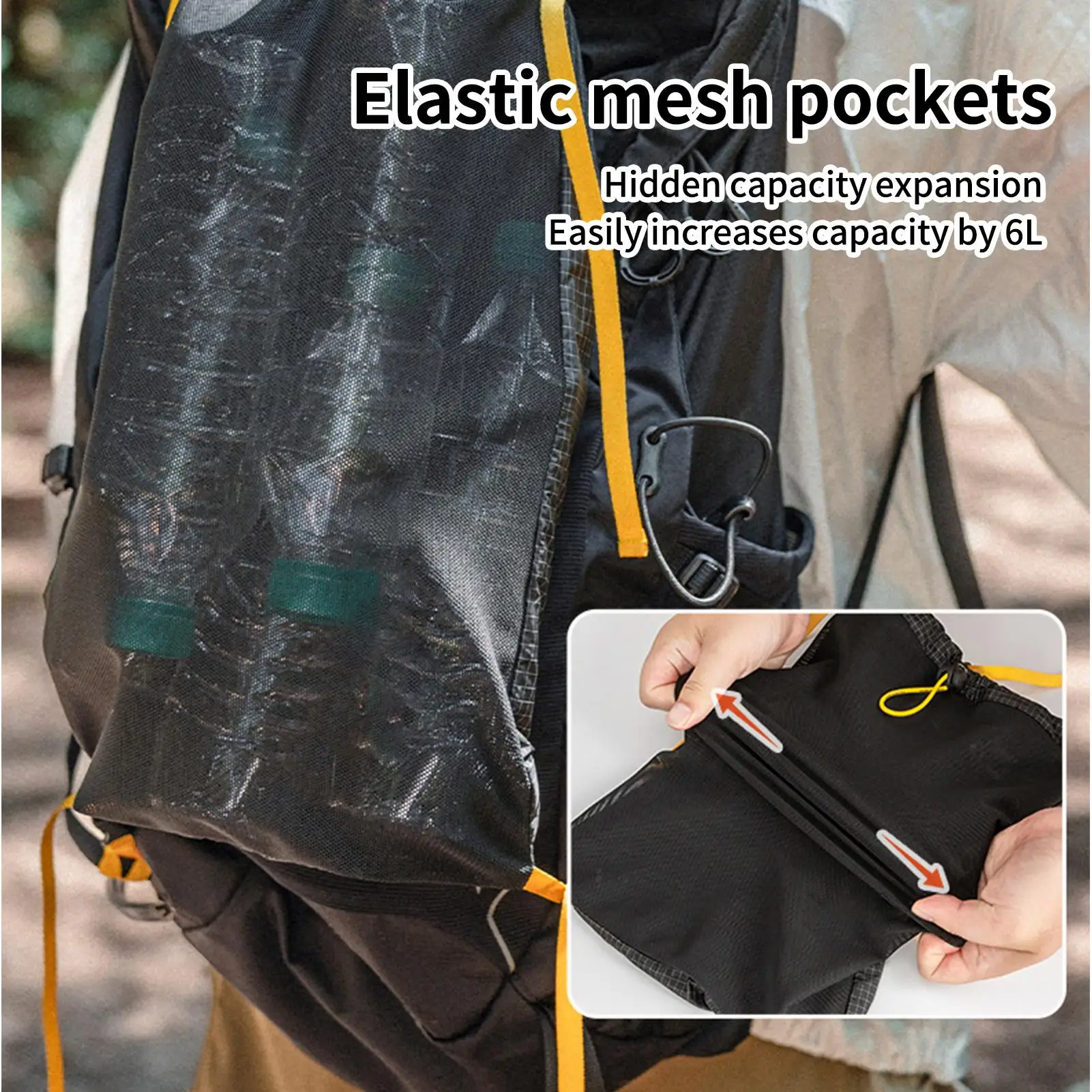 Backpack Pouch Lightweight Sports Accessories Backpack Storage Bag With Drawstring For Men Women Hiking Outdoor Adventures