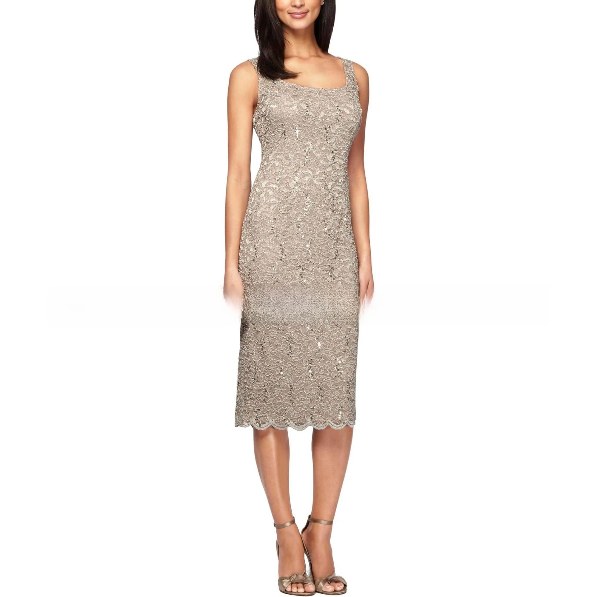 Ele dentelle mère deux pièces ensemble Faionable soirée Dr jupe Midi longue Sve taille moyenne t-shirt acétate Fiber Ciwalk