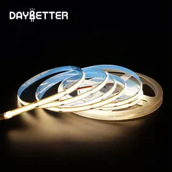 8mm Super Dünne COB LED Streifen Lichter für Wohnkultur 320LEDs/m Hohe Dichte Flexible Band Licht DC24V Warm Weiß 3000K Dimmbar