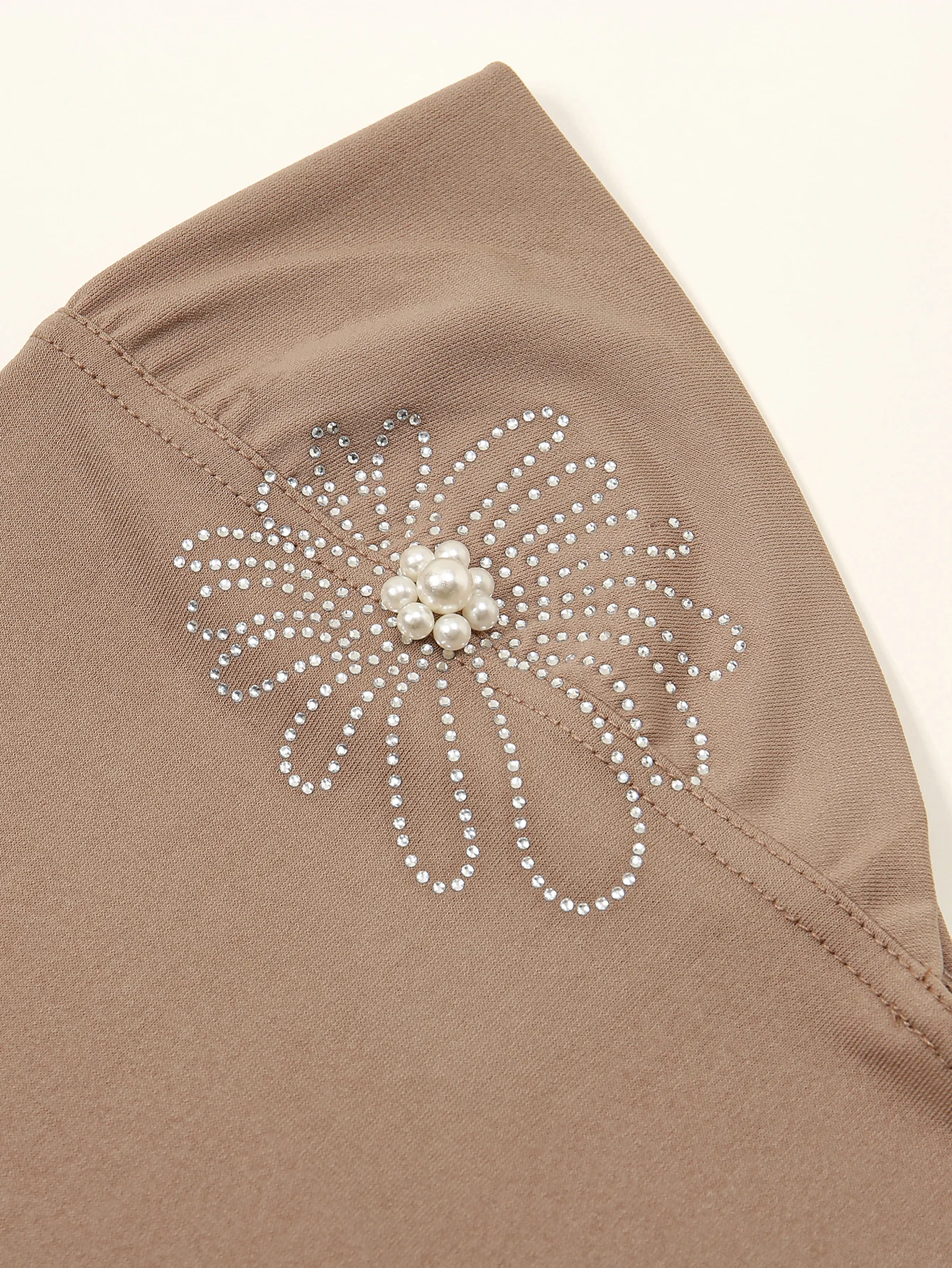 Nieuwe Parel Strass Undercap Hoofddoek Hoofdhoed Moslim Hijab Vrouwen Effen Kleur Lichtgewicht Hoofdband Instant Hijab