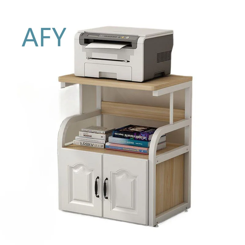 Printer Shelf for Office Multi-layer Floor to Ceiling Document Storage Rack for Living Room Mobile Printer Stand Organizer