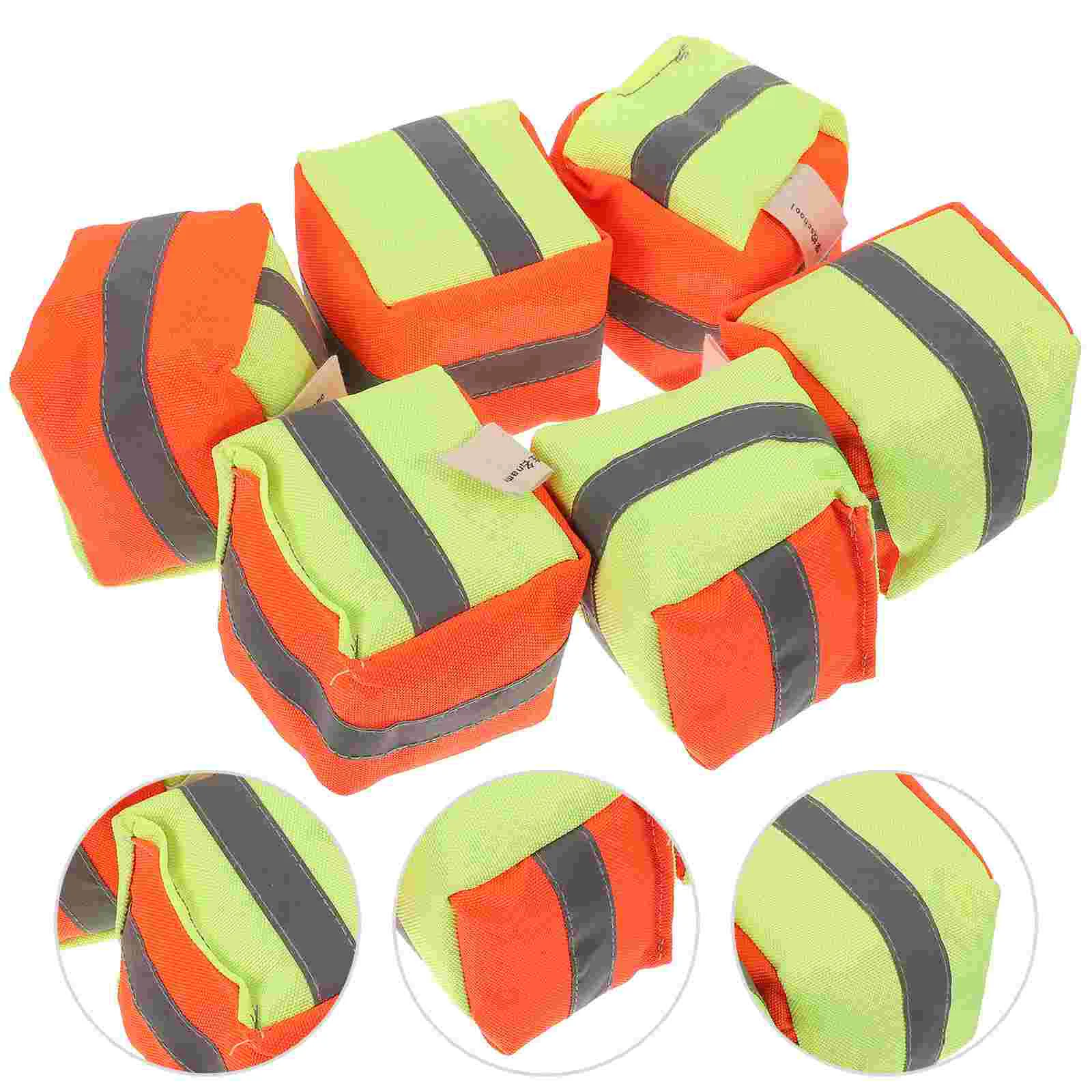 

6 Pcs Reflective Small Sandbag Pupils Child Toy Rice Husk Canvas Throwing Game Bean Tossing Bags