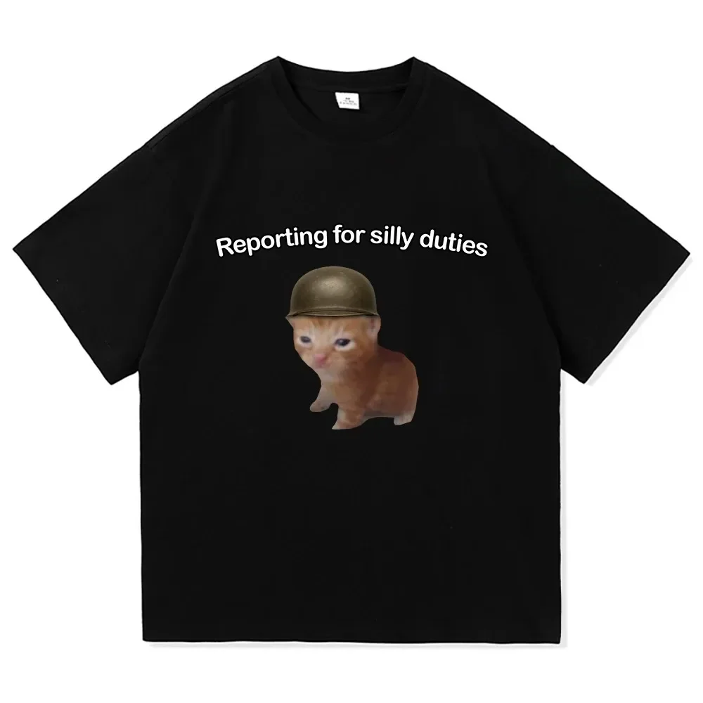 

Y2k Funny Cat Meme T Shirt I Do Not Think Therefore I Do Not Am Men/women Clothing Harajuku High Quality Tops Tshirts