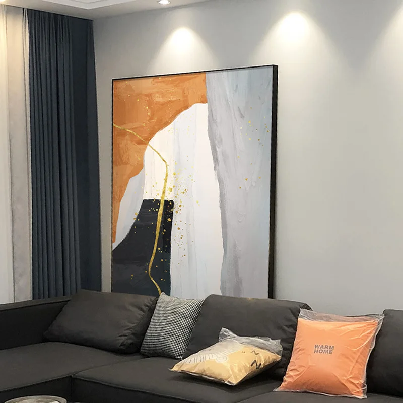 HYS light luxury entrance decorative painting abstract corridor home hanging painting simple living room sofa large