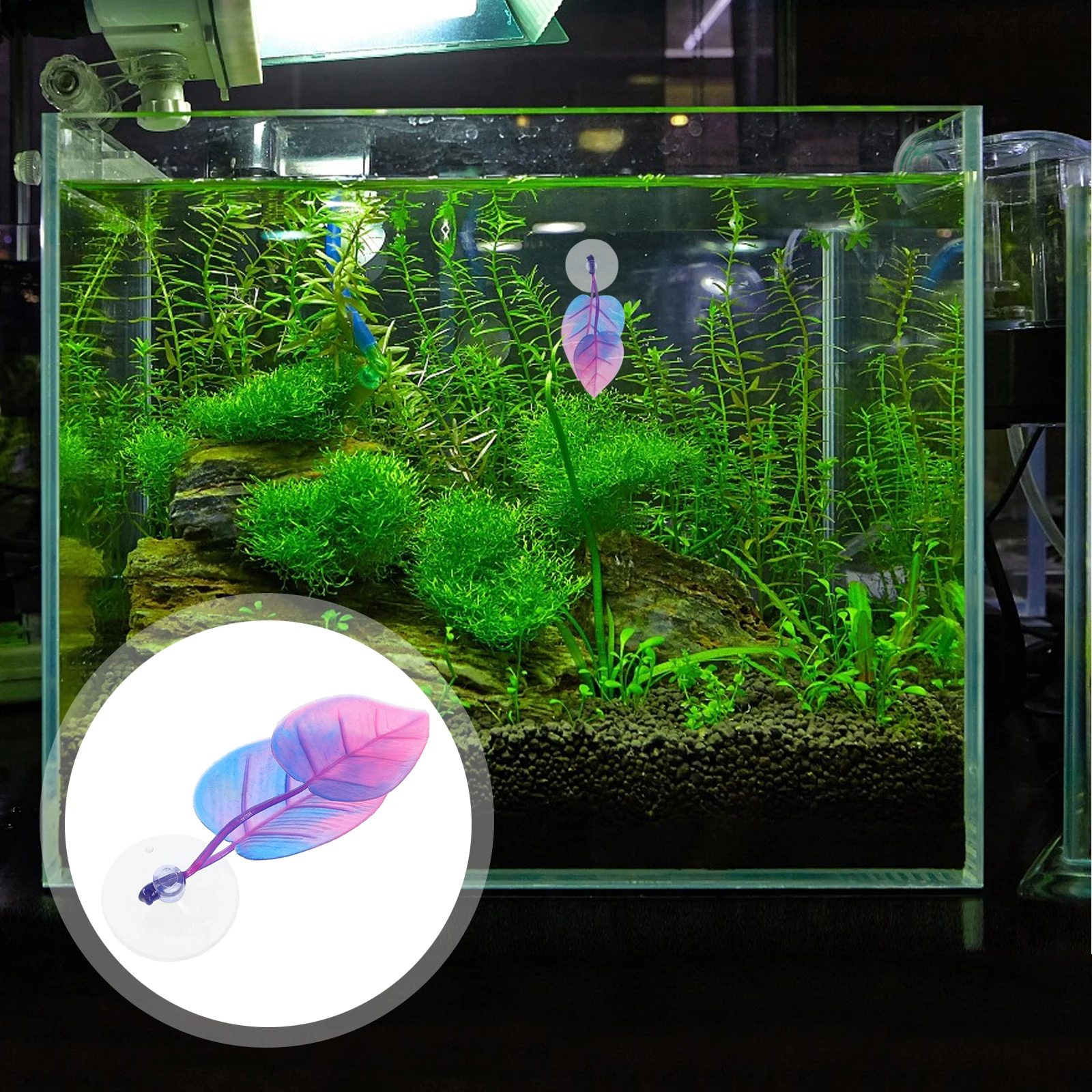 

Hammock Aquarium Bed Tank Decor Plastic Ornament Resting Spot Accessories Suction Cup Betta Leaf Betta Breeding Leaf Fish