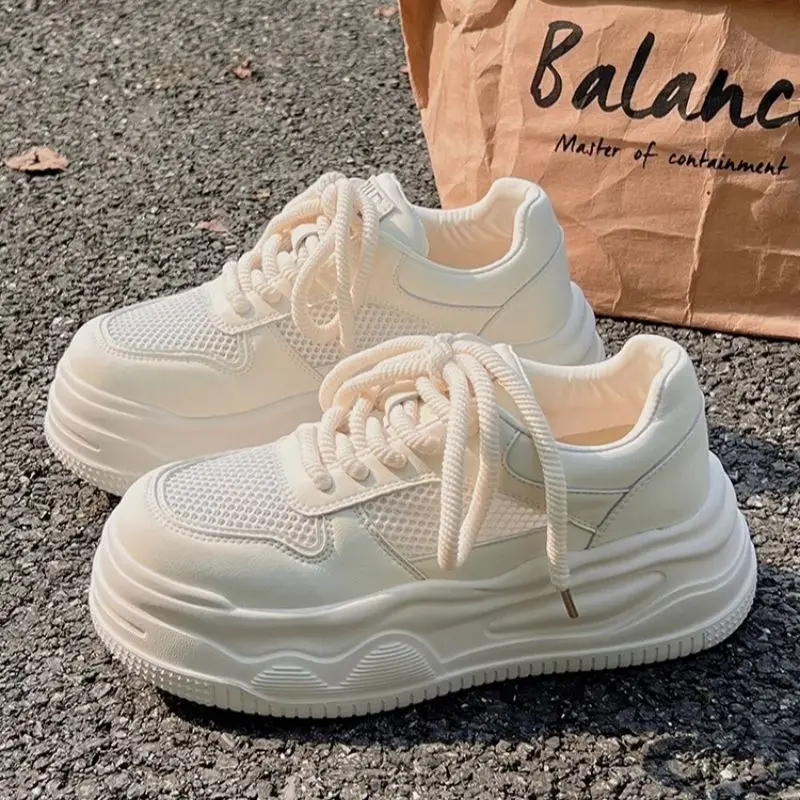 

2025 New Women Platform White Sneakers Ladies Fashion Casual Shoes Femme Chunky Sneakers