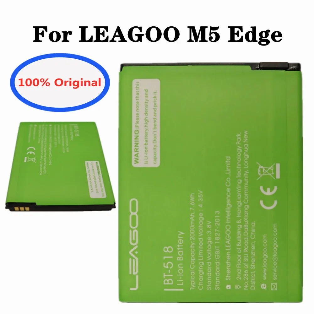 

New LEAGOO High Quality BT518 Battery For LEAGOO M5 Edge BT-518 SmartPhone Accu High Capacity 2000mAh Back Up Batteries Bateria