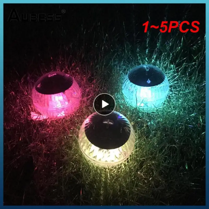 1~5PCS Outdoor Floating Underwater Ball Lamp Solar Powered Color Changing Swimming Pool Party Night Light for Yard Pond Garden