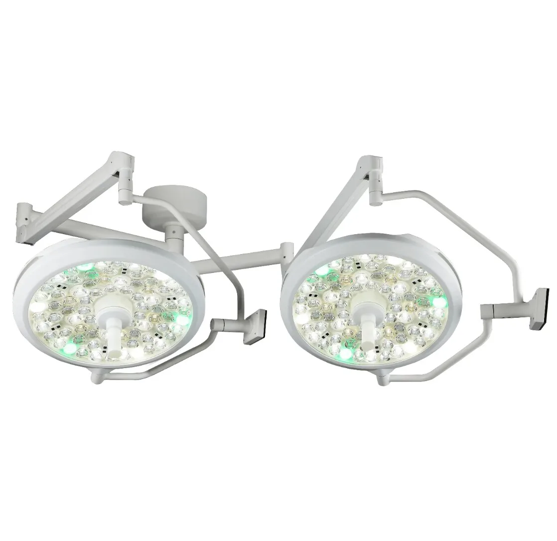 New Style Ceiling Double Head Low Temperature Shadowless Hospital LED Operating Lamp Surgical Light