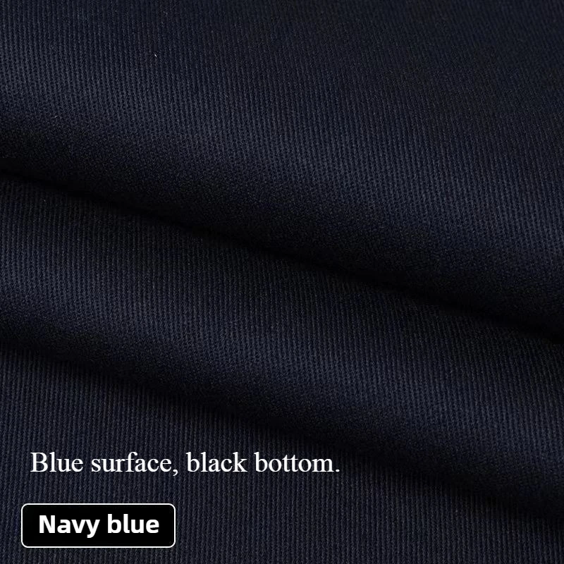 Plain Jeans Fabric Stretch By The Meter for Dresses Pants Clothing Sewing Medium Thick Polyester Jacket Denim Cloth Soft Black