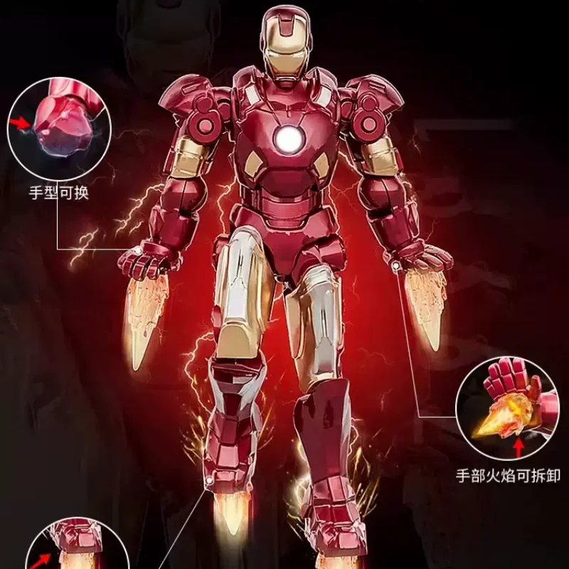 Iron Man – figurine officielle Iron Man, édition limitée, Mini boîte aveugle, modèle d'assemblage, jouet d'exposition à collectionner pour garçons