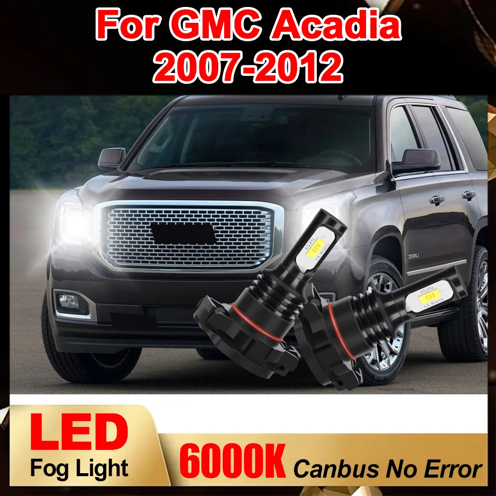 

2 шт. 5202 H16 (ЕС) PSX24W светодиодные противотуманные фары 25000LM автомобильные противотуманные фары 6000K белый Plug and Play для GMC Acadia 2007-2012