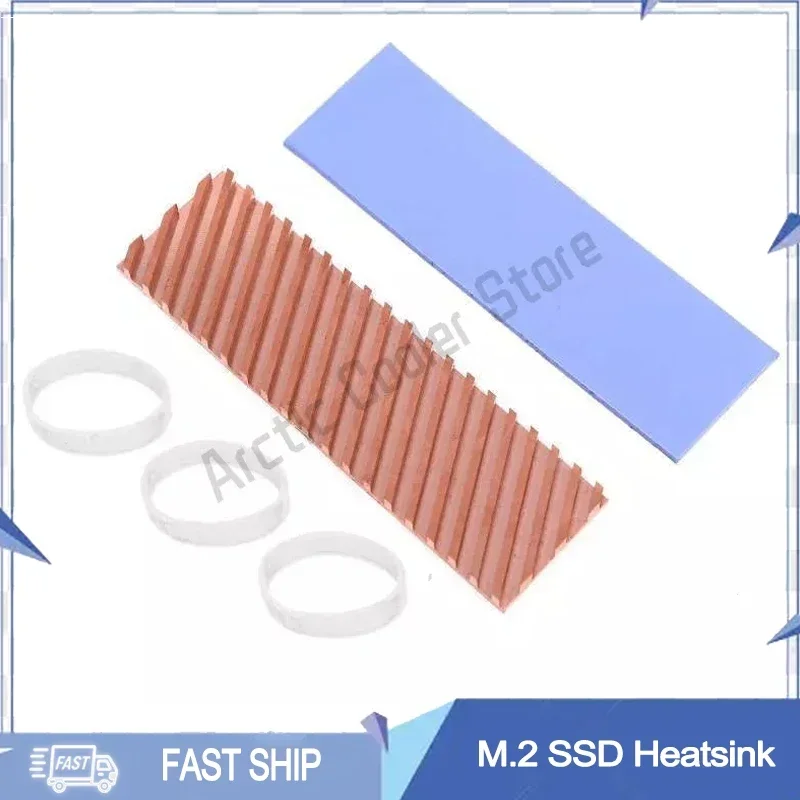 

Copper M.2 SSD Heatsink NVME NGFF M2 2280 Solid State Hard Disk Heatsink B80 Thin Cooler Radiator for Computer Notebook Cooling