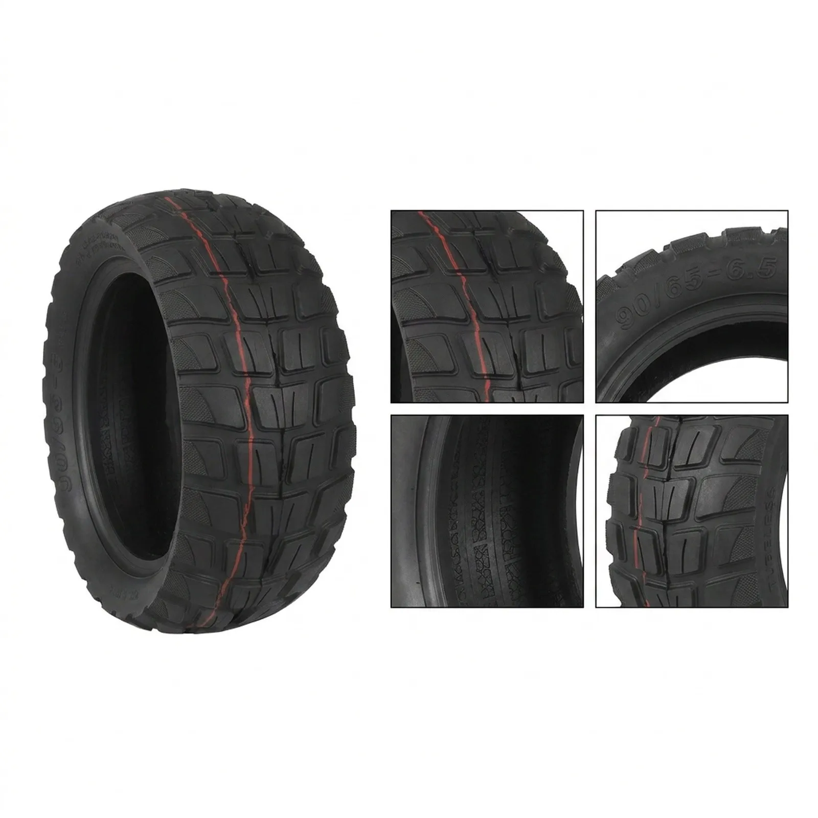 /10 /Inch /90/55-6 10x3.0 80/65-6 Off-Road Tubeless Tire Black Rubber Wheel Tyre For Electric Scooter Replacement Parts Accessor