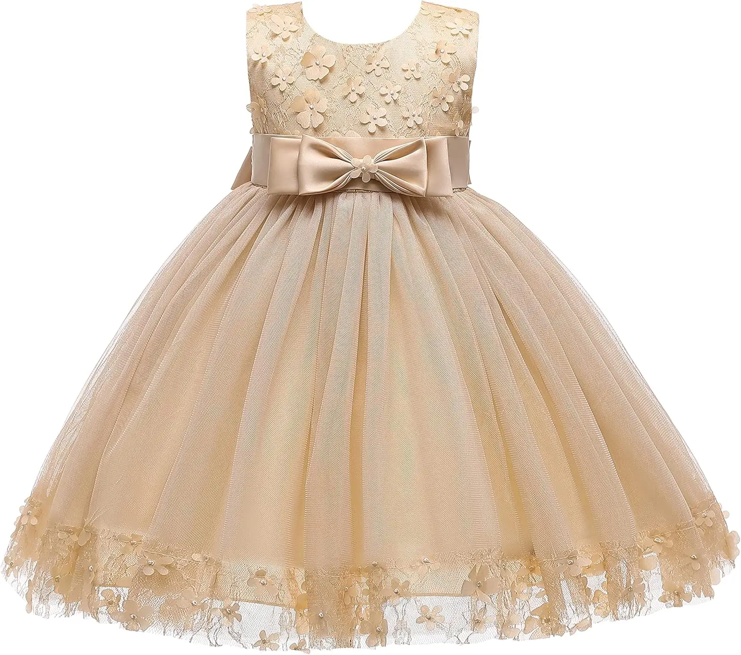 

Flower Girl Dress Big/little Girl Lace A-line Wedding Bridesmaid,Princess BirthdayParty Dance Dress,Beauty Pageant Formal Attire