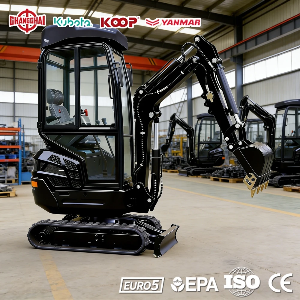 

Мини-экскаватор 0.8 т, 1.2 т, 1.5 т для сельского хозяйства и строительства, дизельный двигатель, Европа, EPA Euro 5, CE, быстрая доставка