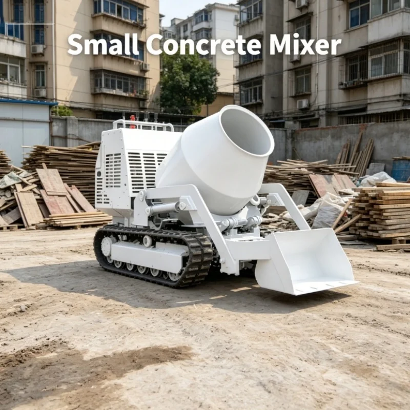 Mini Skid Steer Loader with 300L Construction Equipment Core Components Including Pump Motor Gear Concrete Mixer