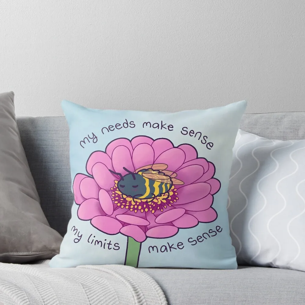 My Needs Make Sense Zinnia Honeybee Throw Pillow Christmas Pillowcase Cushions Home Decor Cushions For Children pillow