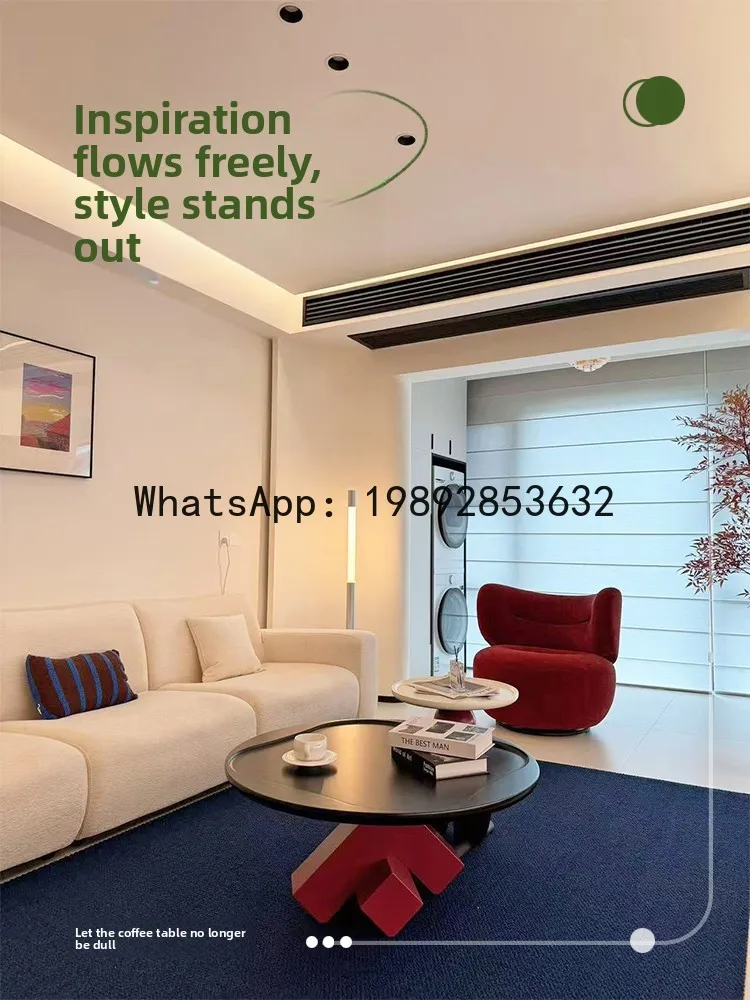 

Small Apartment Italian Minimalist Living Room Home Irregular Modern Light Luxury High-end Creative Coffee Table