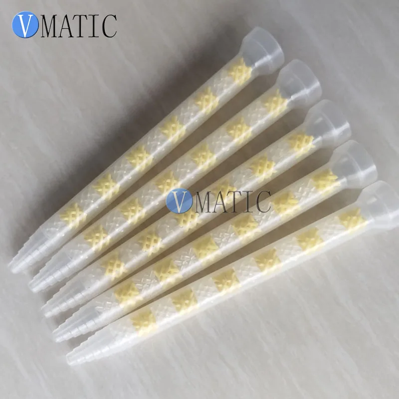 GSM9-12 Static Mixing Nozzle 10PCS - High-Flow AB Adhesives Mixer for Epoxy Resin & Industrial Glue Dispensing (Durable POM)