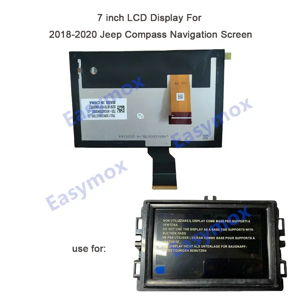 

7" LCD Display for Jeep Compass 2017 2018 2019 OEM AM FM Screen TDO-WXGA0700K00057-V1 68292818AA Navigation Radio Repair