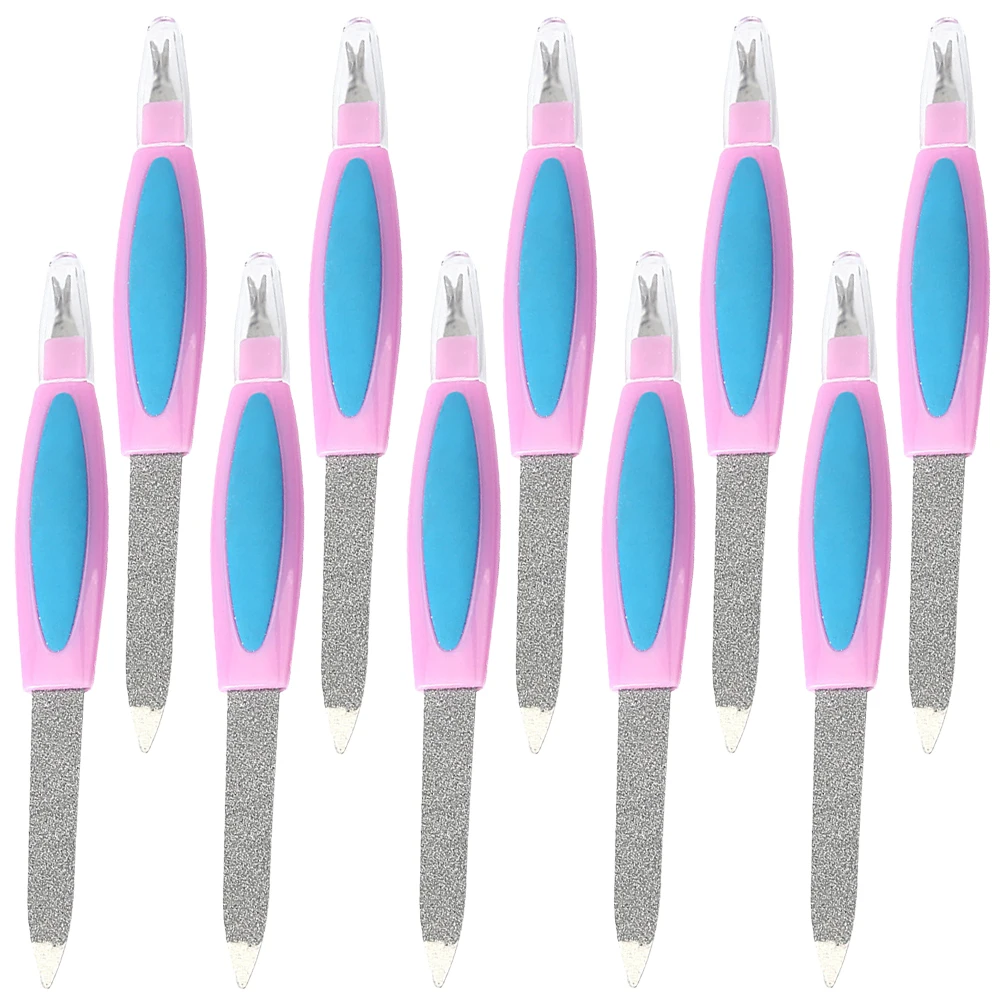 10 قطعة مجموعة ملفات مزدوجة الأطراف أدوات مانيكير وباديكير مزدوجة الجوانب لتشكيل تنعيم تلميع إزالة الجلد الميت أظافر قابلة لإعادة الاستخدام #3