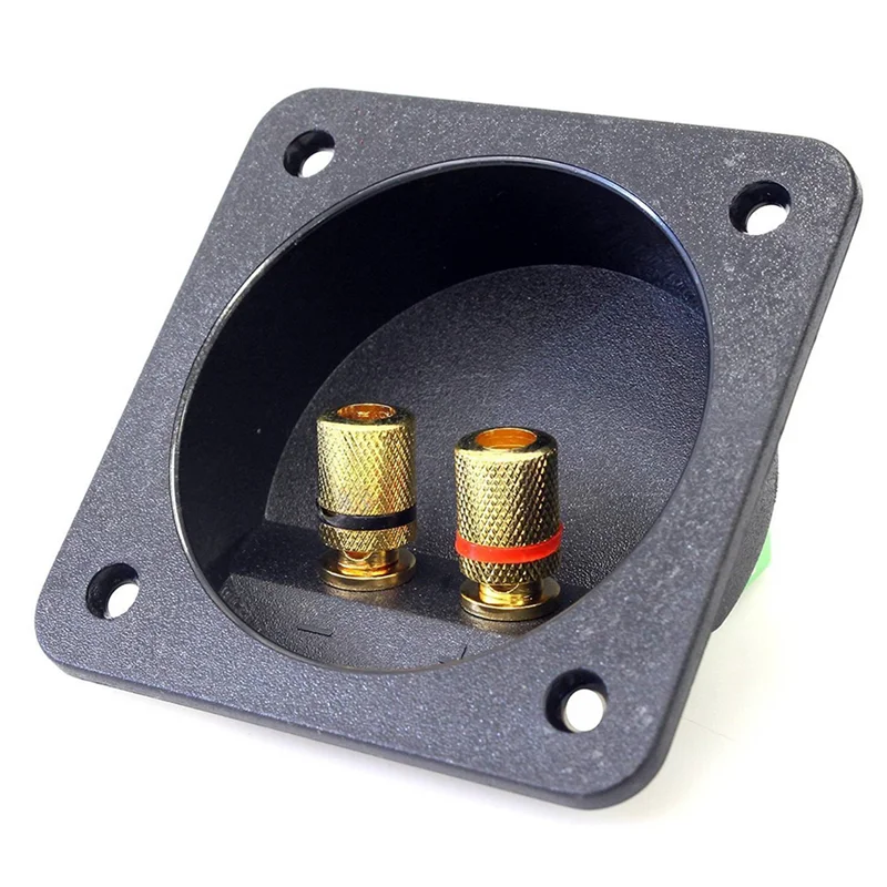 

【Эксклюзив!】Сделай сам, домашние автомобильные стерео разъемы с винтовыми чашками, разъемы для сабвуфера, 2-полосный разъем для динамика, 10 шт., черный