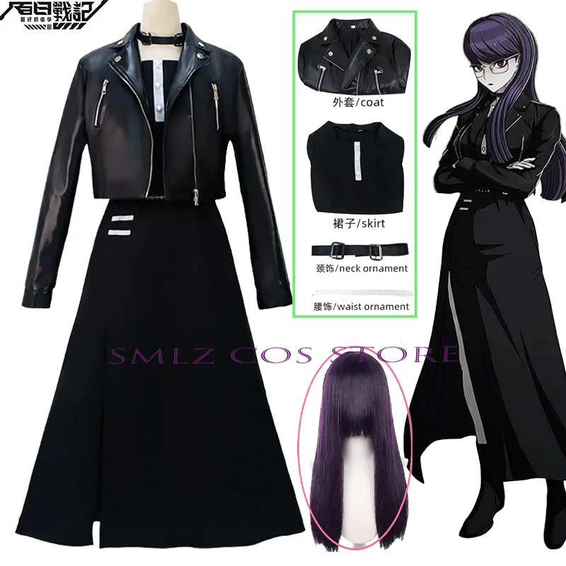 

Newly Shizuhara Hiruko Cosplay Anime Fantasia Hundred Line Leather Jacket Dress Costume Halloween Play Clothes for Woman