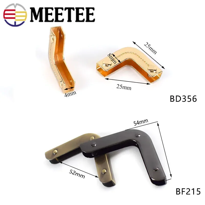 4/10pcs Meetee Bag Edge Corner Metal Buckles Purse Handbag Edges Protection Decor Clip Clasp for Bags Hardware Accessories