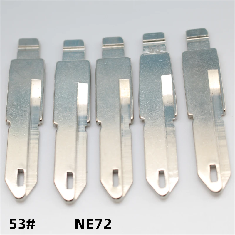 

FLYBETTTER OEM 50 шт. 53 # NE72 металлический пустой необрезанный лезвие дистанционного ключа для Peugeot 206 для Citroen C2 для Keydiy KD Xhorse VVDI JMD