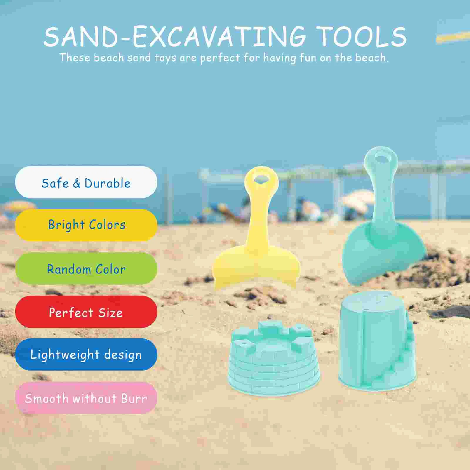 Beach Toys Making Tools for Kids Lightweight Portable Outdoor Play Childrens Educational Toy Set Gift Idea