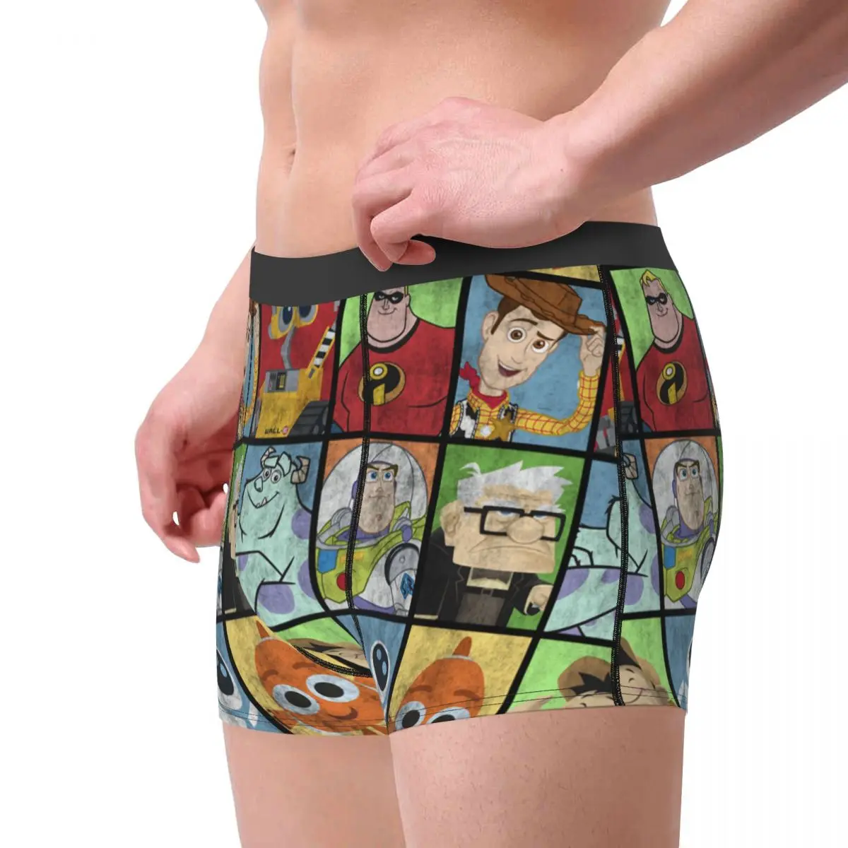 Men's Pixar Panels Toy Story Underwear Buzz Lightyear Sexy Boxer Shorts Panties Male Soft Underpants Plus Size