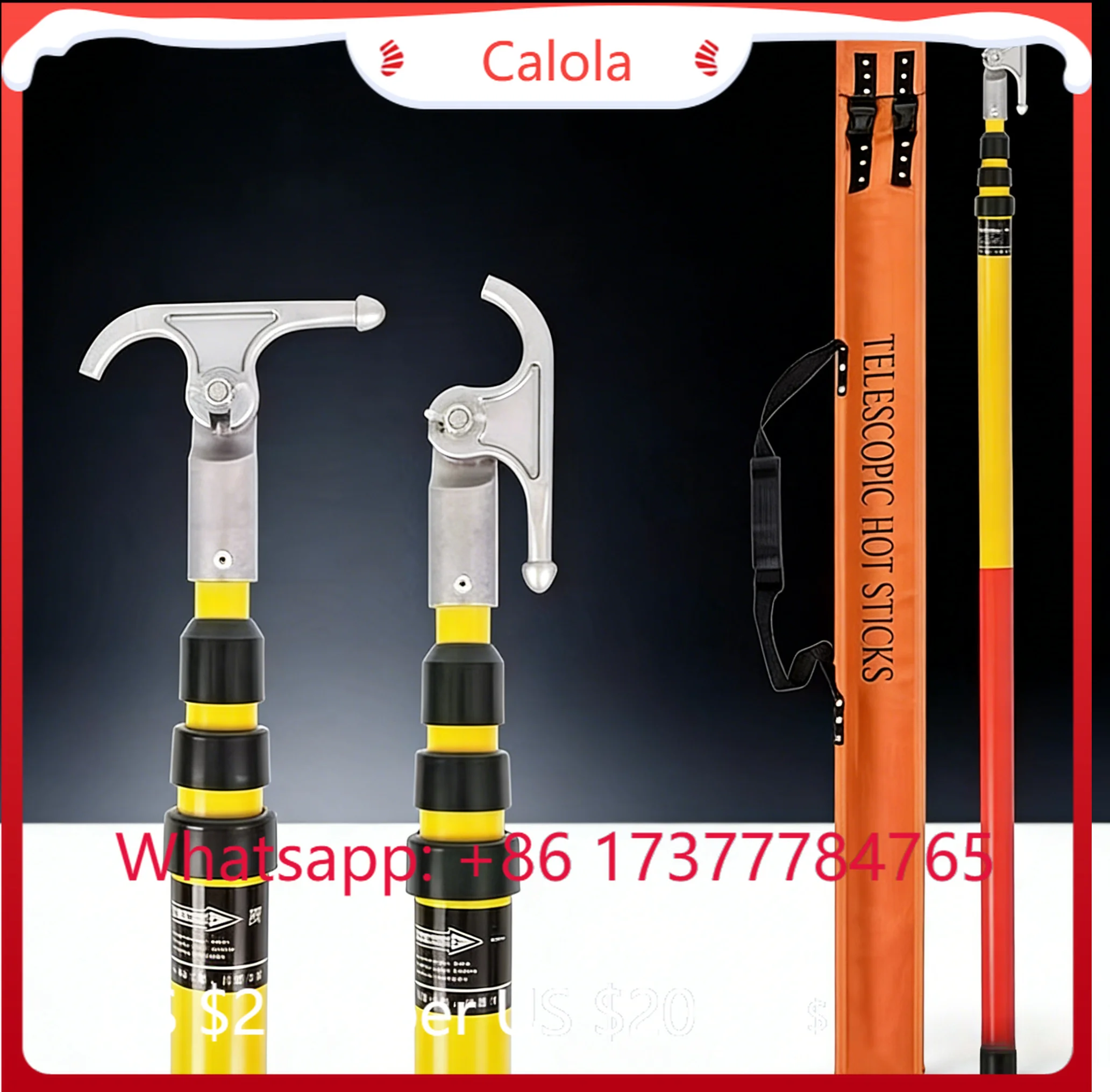 

Triangle FRP Fiberglass High Voltage Telescopic Hot Stick 3-10M Electric Power Operating Rod