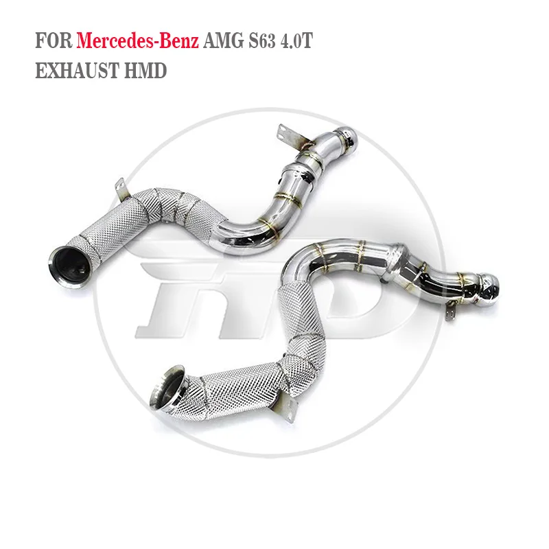 

HMD Downpipe для Mercedes Benz S63 W222 4,0 T выхлопная система, каталитическая головка, версия OPF, автомобильные аксессуары