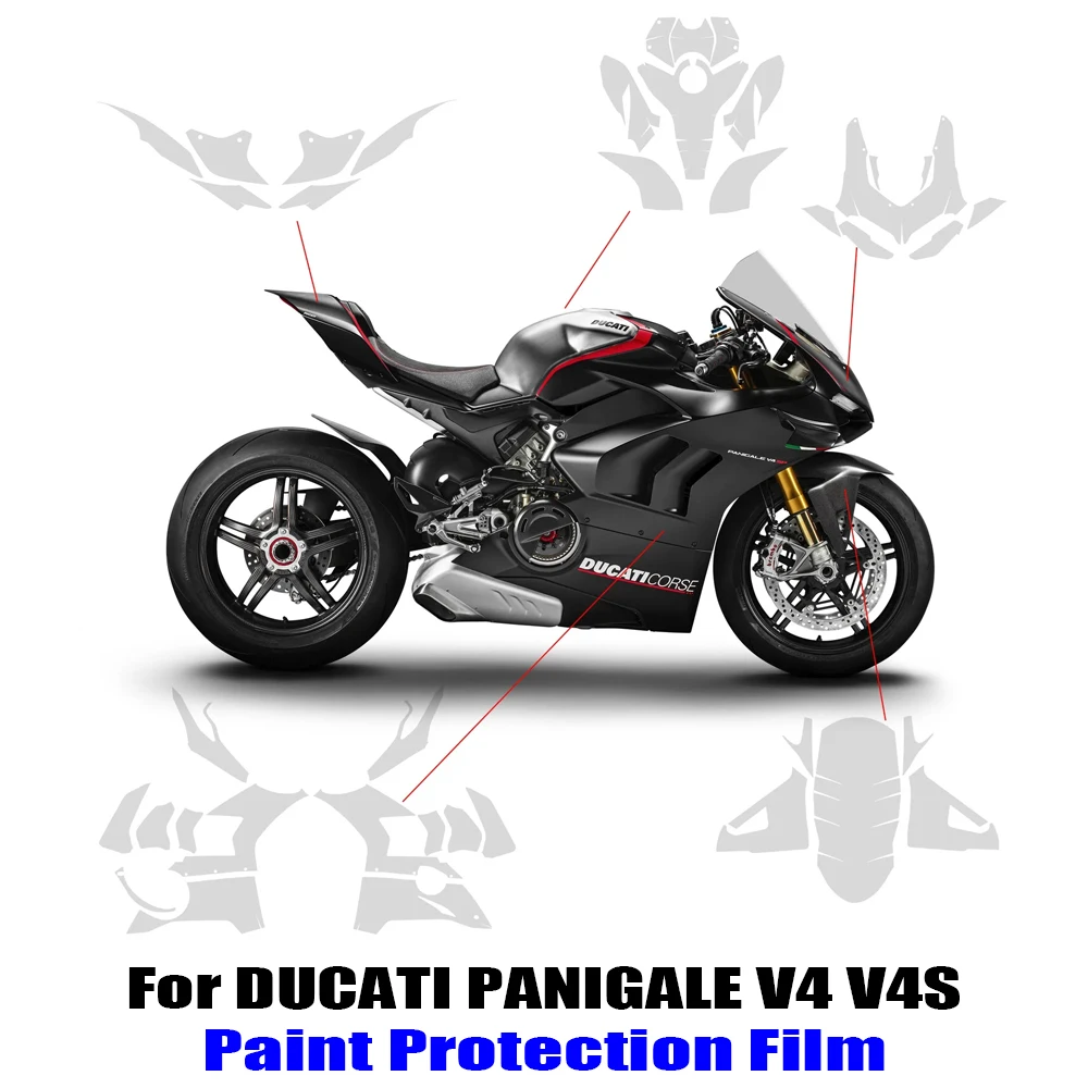 

Полный набор для защиты краски для Ducati Panigale V4 V4S, аксессуары, Защитная пленка для краски, Защитная Наклейка для тела PANIGALE V4 S