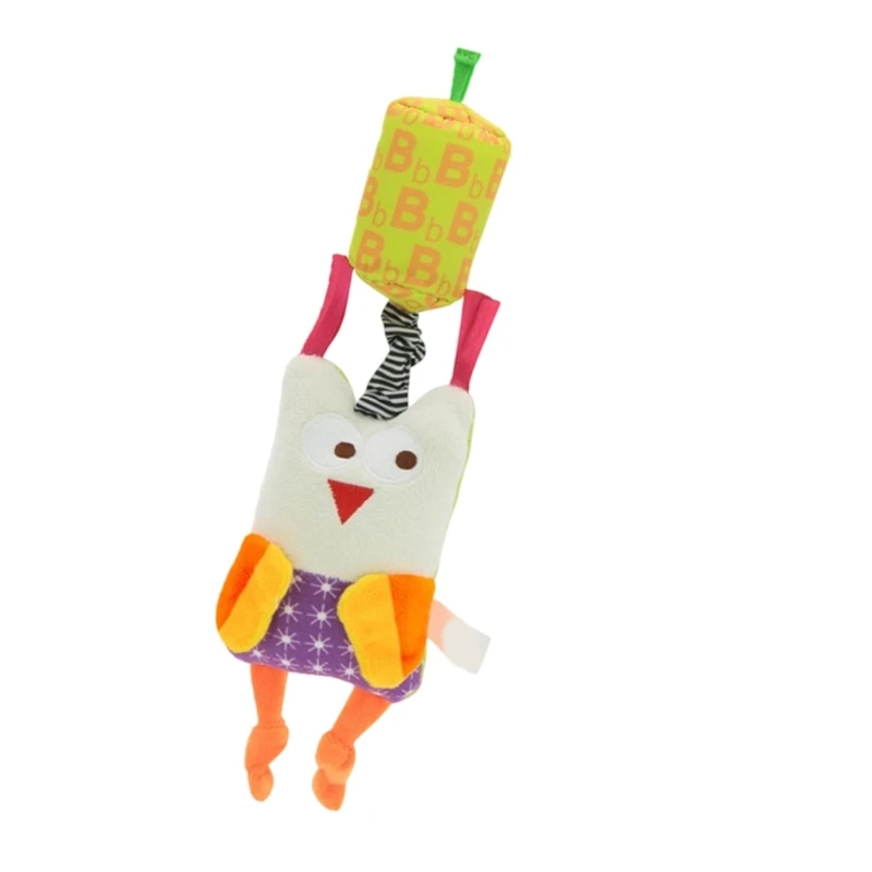 Pluszowe łóżeczko dla zwierząt mobilny wiszący wisiorek do wózka dziecięcego fotelik samochodowy słuchowa wizualna sensoryczna