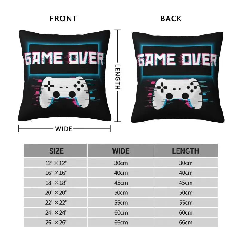 Juego personalizado sobre controlador de jugador, funda de almohada moderna, cojín para sofá de videojuegos