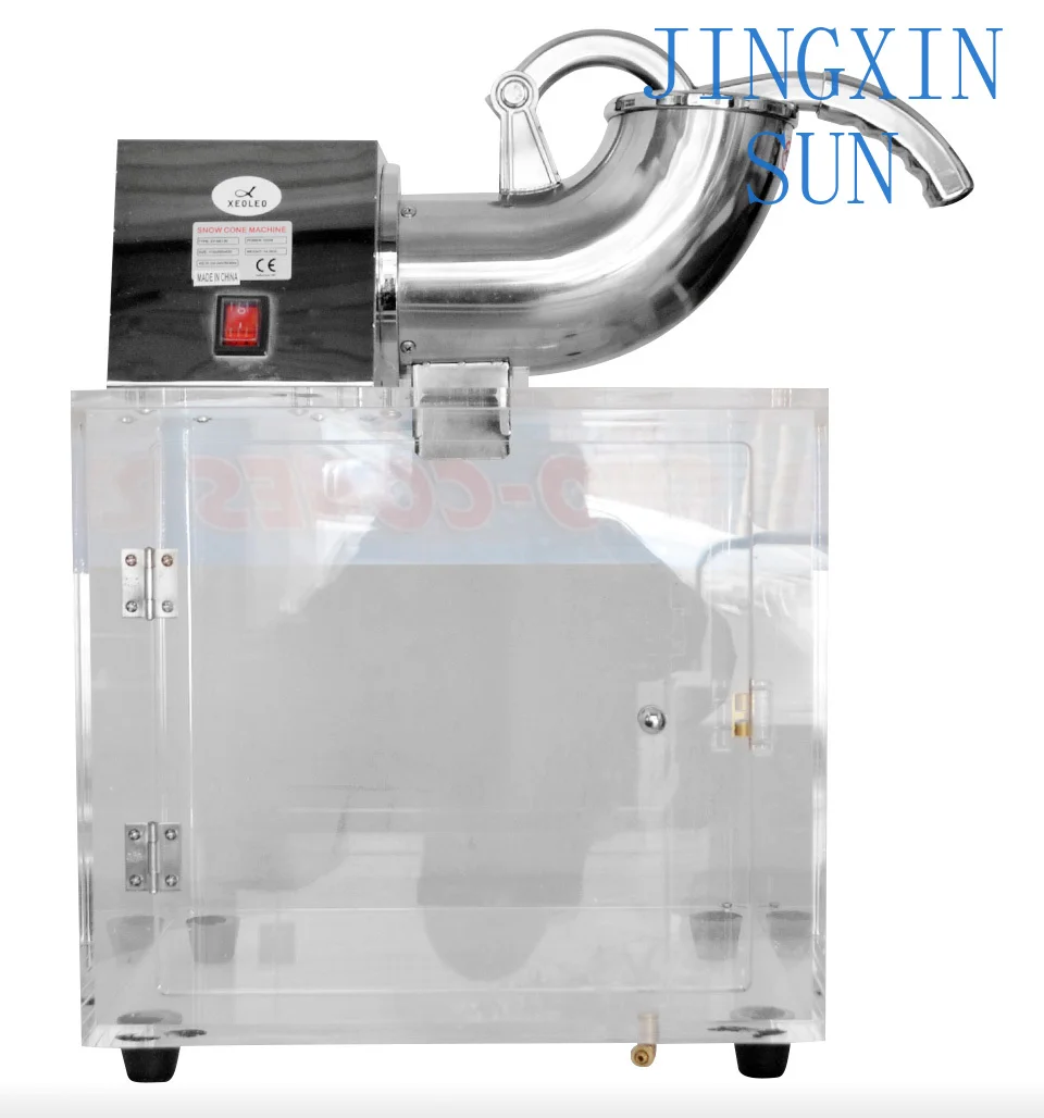 XEOLEO for Commercial Ice Crusher Machine for Snowflake Ice Shaver for Automatic Double Blades Ice Maker for Sno Cones 200W