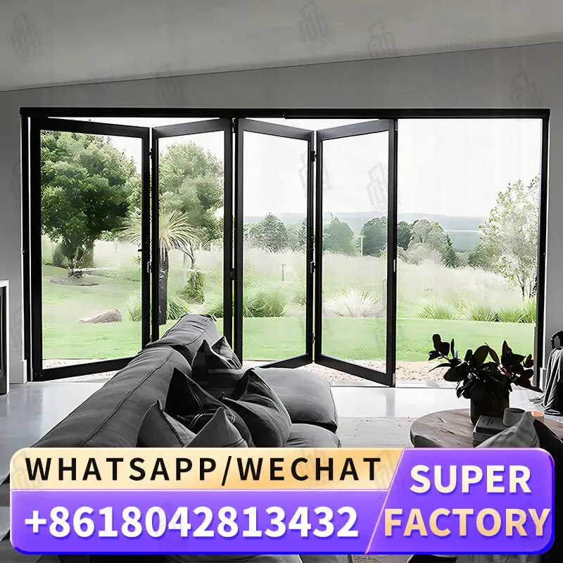 

Customizable European Style Windows Foldable Door Ideal for Office Spaces Factory Direct Sale Windows Foldable Door