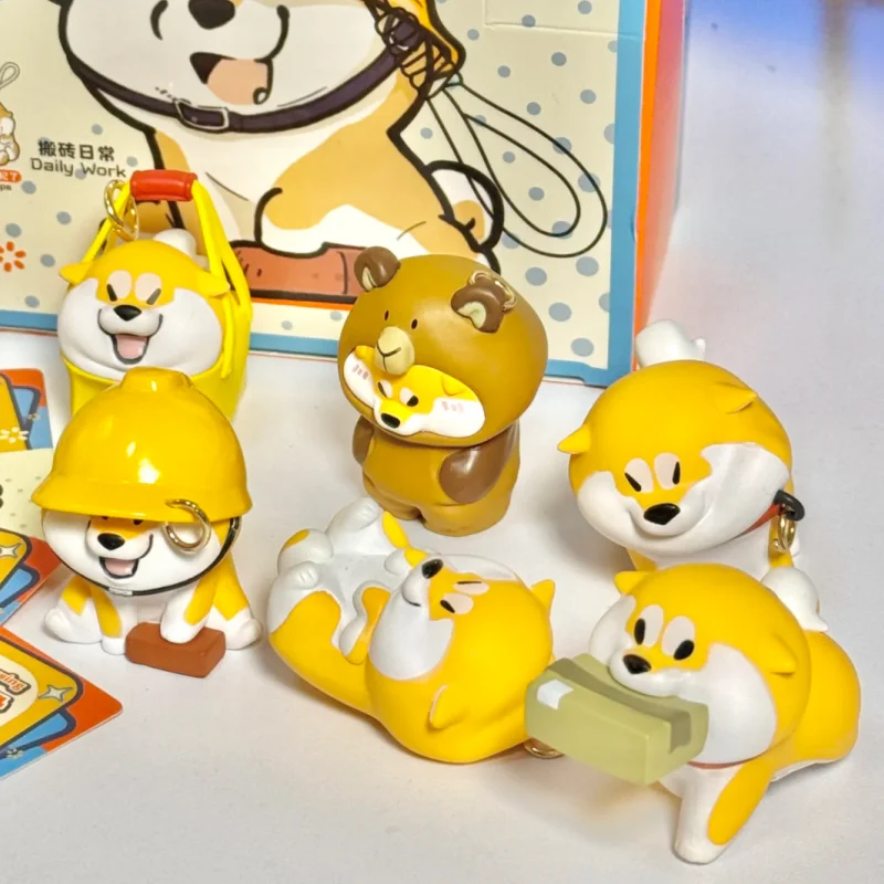 جديد حار Achai Goji-لطيف الكلب الغزو سلسلة صندوق أعمى لطيف الكرتون أنيمي شيبا الكلب دمية سطح المكتب الديكور مفتاح المحمول قلادة #2