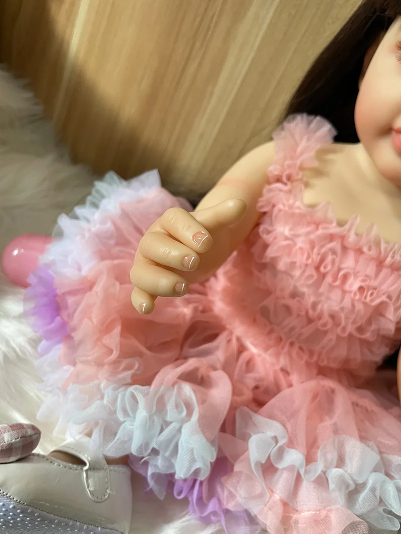 Cokela 22 cale/55 cm Lalka Reborn Noworodek Miękka Lalka Reborn Skóra 3D z Widocznymi Żyłkami Ręcznie Robiona Lalka Modowa