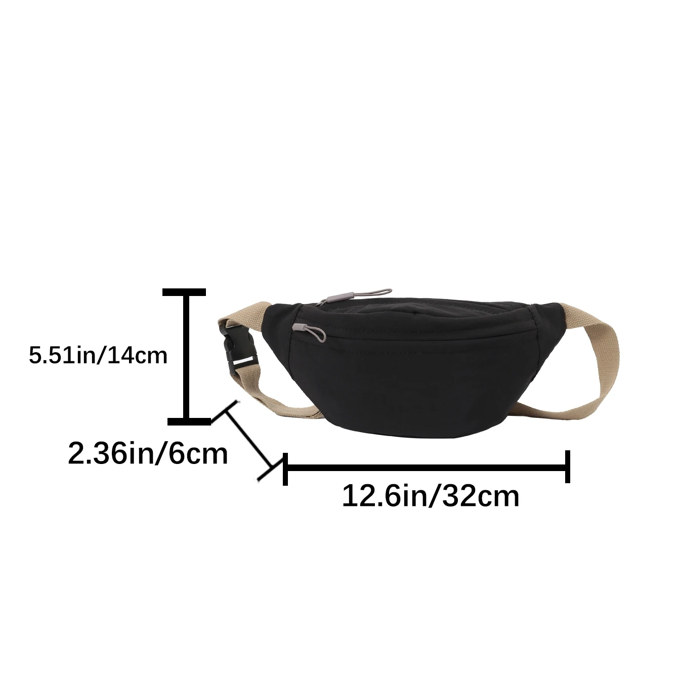 Fanny Pack Half Moon Damen Brusttasche Große Kapazität Sling Bags Umhängetasche Multifunktionale Hüfttaschen Reisen – Detail 11