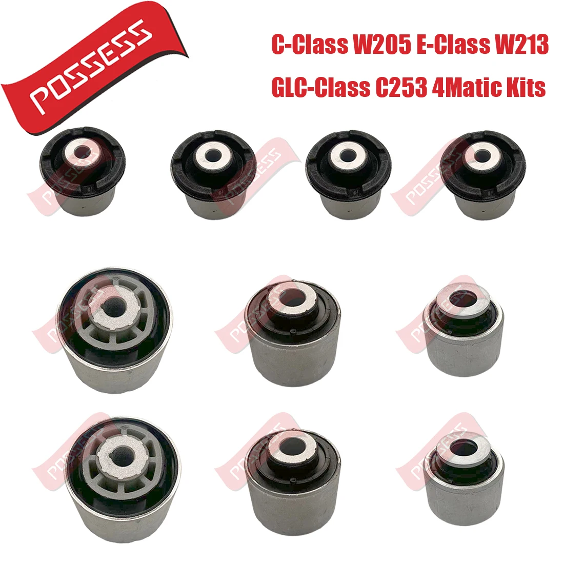 10 Pieces Front Suspension Control Arm Bushing Kits For Mercedes-Benz C-Class W205 E-Class W213 A238 C238 GLC-Class C253 2015-/