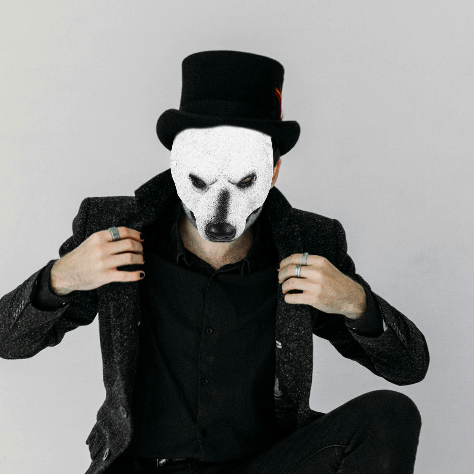 

Masquerade Animal Style PU Material Comfortable Adjustable Elastic Band for Party Halloween Cosplay Mask Decoration