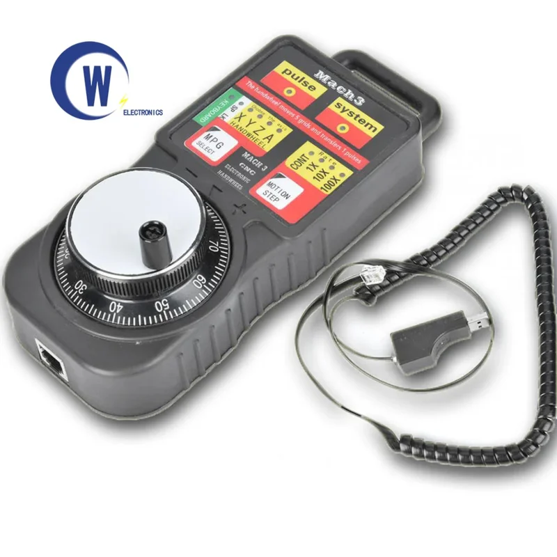 Hot! CNC Mach3 USB industrial electronic handwheel mpg4 4 axis manual pulse generator mpg pendant handwheel